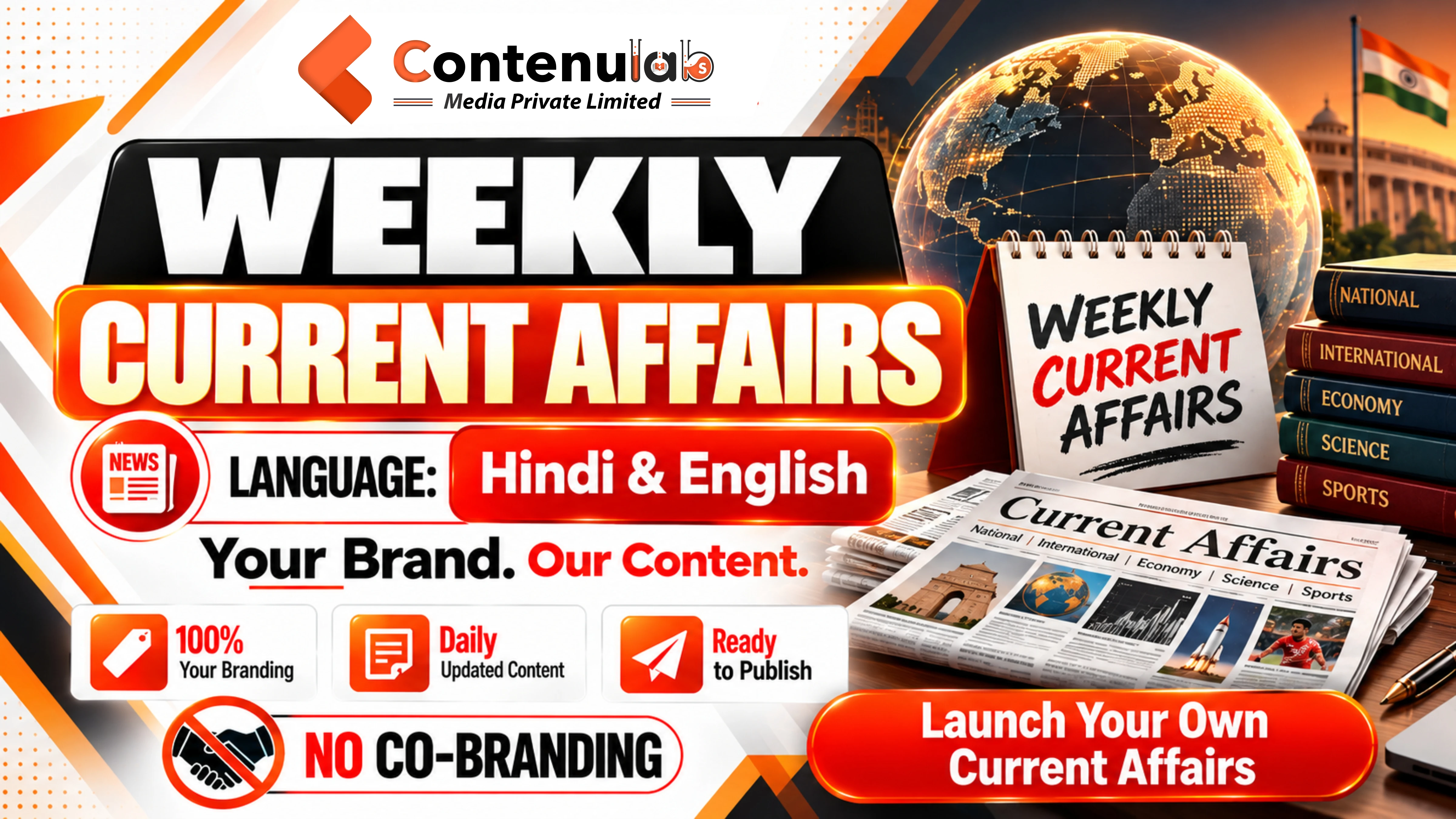 Weekly Current Affairs (Hindi & English) for All Competitive Exams - White Label Ready-to-Publish Content